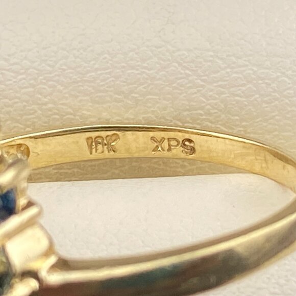 RARE Vtg. XPS Precious Sales Corp. 10K Gold Ring Sz. 8 - 10 Topaz Stone 5 Colors - Picture 12 of 16